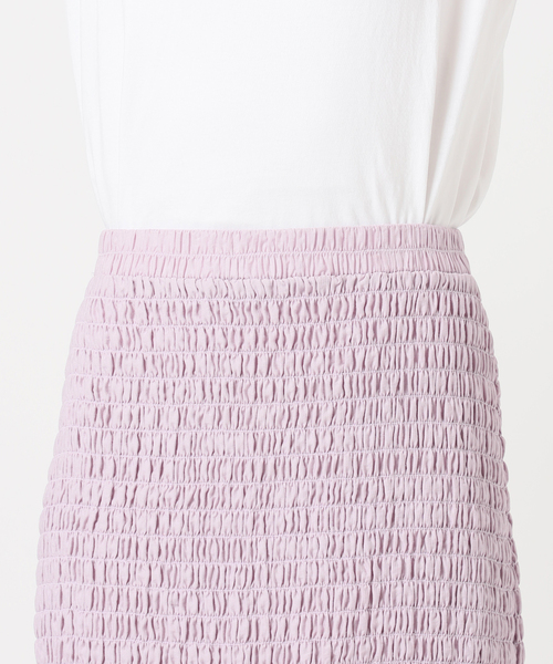 U by SPICK&SPAN(ユーバイスピックアンドスパン)の「Atelier Edition/アトリエ エディション SMOCKED BANDING SKIRT(スカート・レディース・パープル・SMALL)」の7枚目の写真