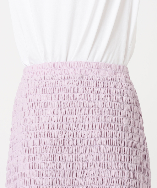 U by SPICK&SPAN(ユーバイスピックアンドスパン)の「Atelier Edition/アトリエ エディション SMOCKED BANDING SKIRT(スカート・レディース・パープル・SMALL)」の6枚目の写真