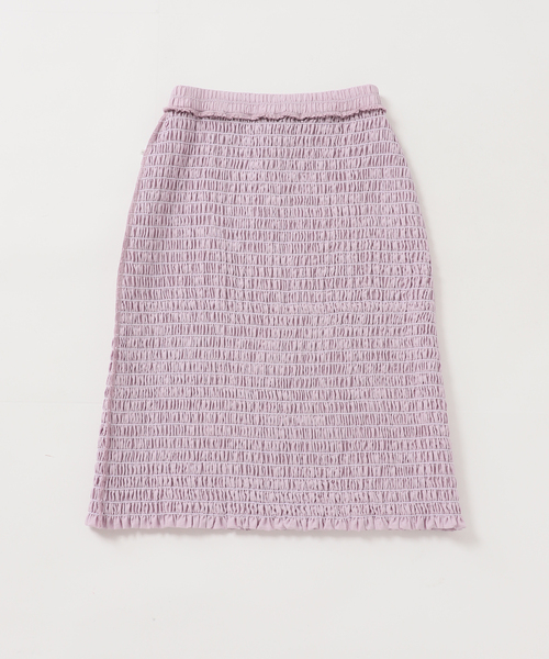U by SPICK&SPAN(ユーバイスピックアンドスパン)の「Atelier Edition/アトリエ エディション SMOCKED BANDING SKIRT(スカート・レディース・パープル・SMALL)」の4枚目の写真