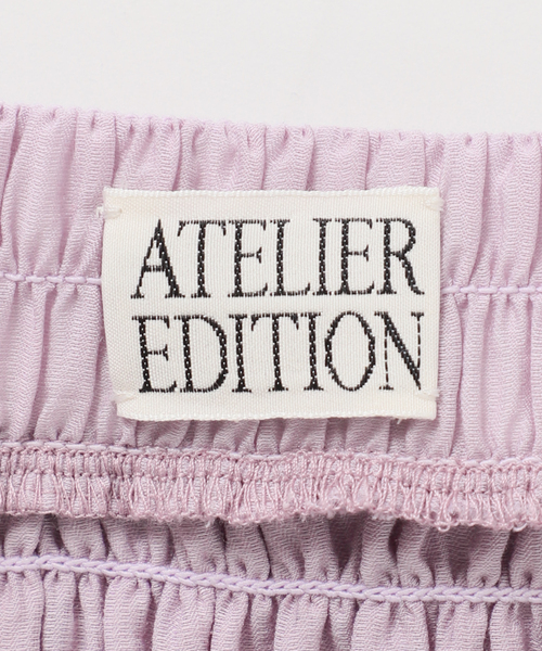 U by SPICK&SPAN(ユーバイスピックアンドスパン)の「Atelier Edition/アトリエ エディション SMOCKED BANDING SKIRT(スカート・レディース・パープル・SMALL)」の3枚目の写真