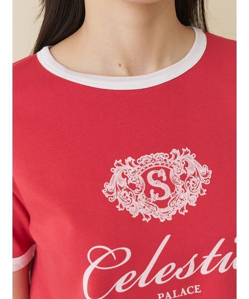 SNIDEL(スナイデル)の「【UVカット】エンブレムリンガーTシャツ(Tシャツ/カットソー・レディース・ネイビー/ホワイト/レッド・F)」の10枚目の写真
