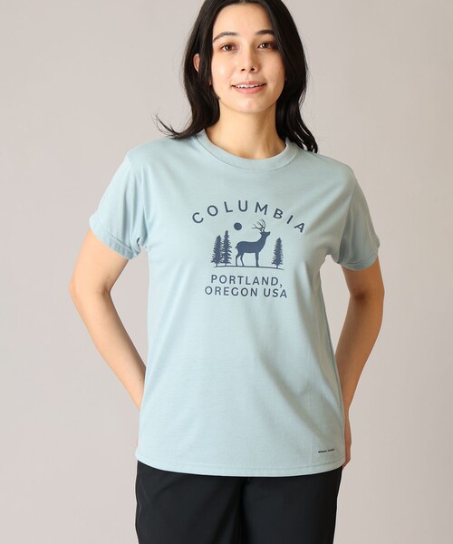 Columbia（コロンビア）の「Columbia/ ウィメンズチェンブリンコーブショートスリーブTシャツ /コロンビア（Tシャツ/カットソー・レディース・ブラウン/ホワイト/ブラック/パープル/ブルー・XL/M/L/S）」の4枚目の写真
