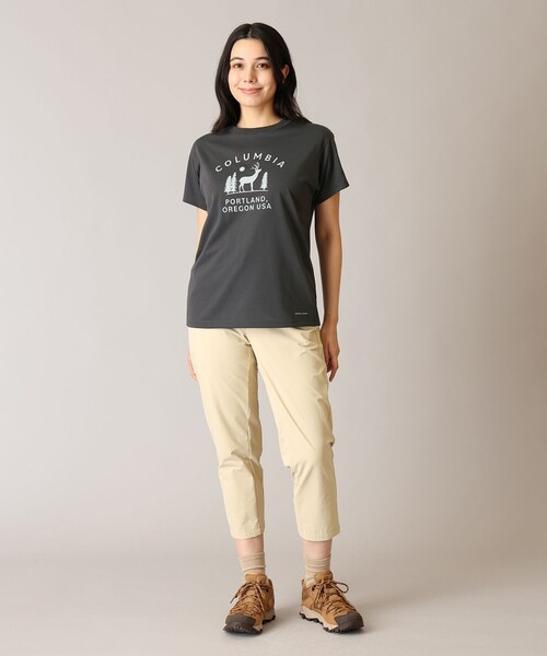Columbia（コロンビア）の「Columbia/ ウィメンズチェンブリンコーブショートスリーブTシャツ /コロンビア（Tシャツ/カットソー・レディース・ブラウン/ホワイト/ブラック/パープル/ブルー・XL/M/L/S）」の8枚目の写真