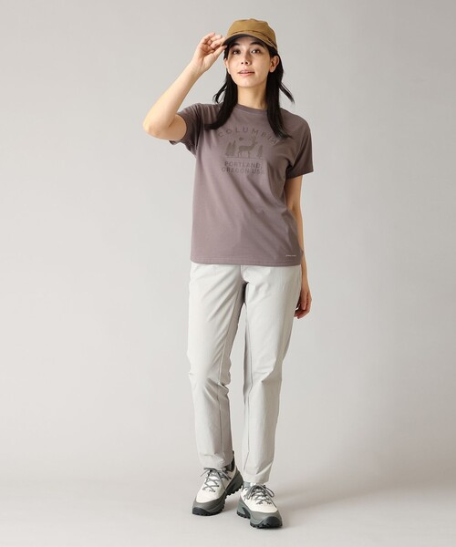 Columbia（コロンビア）の「Columbia/ ウィメンズチェンブリンコーブショートスリーブTシャツ /コロンビア（Tシャツ/カットソー・レディース・ブラウン/ホワイト/ブラック/パープル/ブルー・XL/M/L/S）」の11枚目の写真