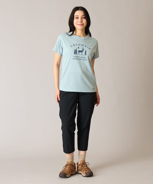 Columbia（コロンビア）の「Columbia/ ウィメンズチェンブリンコーブショートスリーブTシャツ /コロンビア（Tシャツ/カットソー・レディース・ブラウン/ホワイト/ブラック/パープル/ブルー・XL/M/L/S）」の14枚目の写真