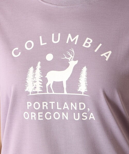 Columbia（コロンビア）の「Columbia/ ウィメンズチェンブリンコーブショートスリーブTシャツ /コロンビア（Tシャツ/カットソー・レディース・ブラウン/ホワイト/ブラック/パープル/ブルー・XL/M/L/S）」の16枚目の写真