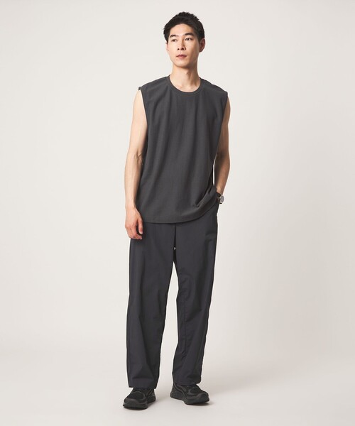 green label relaxing(グリーンレーベルリラクシング)の「アムンゼン ノースリーブ Tシャツ(Tシャツ/カットソー・メンズ・ブラック/ホワイト/ダークグレー・M/XXL/XL/S/L)」の9枚目の写真