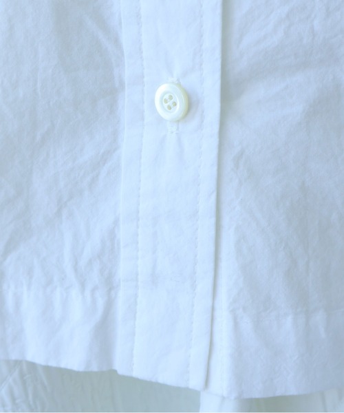 bulle de savon(ビュルデサボン)の「80/タイプライター ナチュラルトリプルワッシャー ショールカラーシャツ(シャツ/ブラウス・レディース・サックスブルー/ホワイト・FREE)」の5枚目の写真