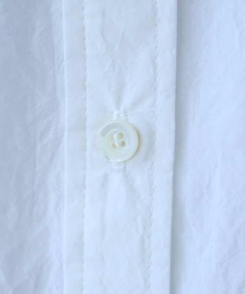 bulle de savon(ビュルデサボン)の「80/タイプライター ナチュラルトリプルワッシャー ショールカラーシャツ(シャツ/ブラウス・レディース・サックスブルー/ホワイト・FREE)」の4枚目の写真