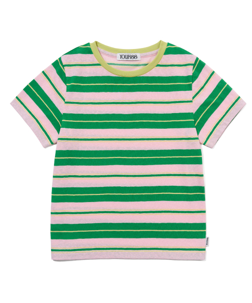 YOUHEE(ユヒ)の「CANDY STRIPE T-SHIRTS_PINK(Tシャツ/カットソー・レディース・その他・FREE)」の2枚目の写真