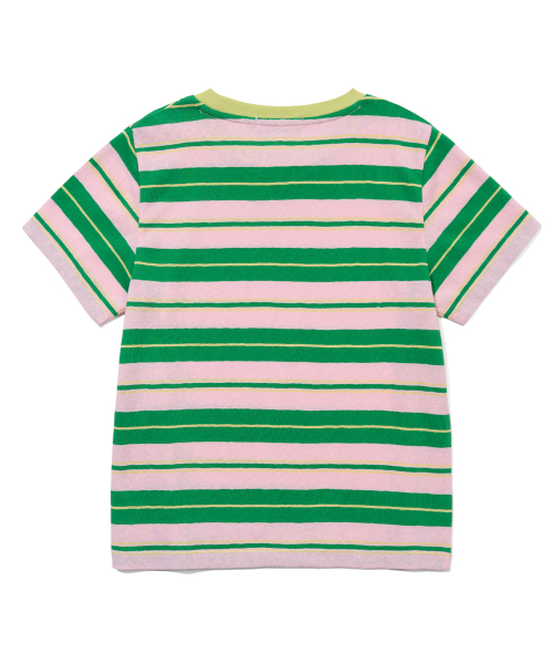 YOUHEE(ユヒ)の「CANDY STRIPE T-SHIRTS_PINK(Tシャツ/カットソー・レディース・その他・FREE)」の3枚目の写真