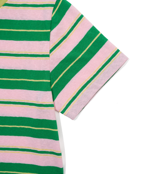 YOUHEE(ユヒ)の「CANDY STRIPE T-SHIRTS_PINK(Tシャツ/カットソー・レディース・その他・FREE)」の4枚目の写真