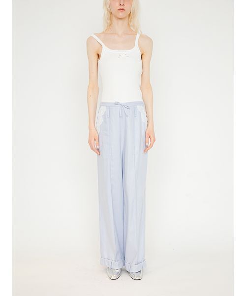 SORIN（ソリン　）の「Linen Blend Straight Pants/リネンブレンド ストレートパンツ（その他パンツ・レディース・サックスブルー/ダークネイビー/ベージュ・36/38）」の4枚目の写真