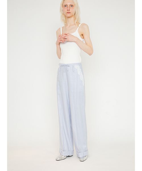 SORIN（ソリン　）の「Linen Blend Straight Pants/リネンブレンド ストレートパンツ（その他パンツ・レディース・サックスブルー/ダークネイビー/ベージュ・36/38）」の5枚目の写真