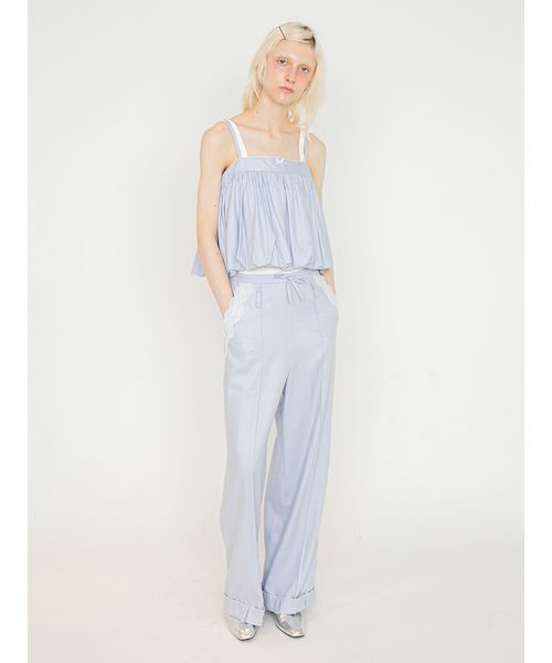 SORIN（ソリン　）の「Linen Blend Straight Pants/リネンブレンド ストレートパンツ（その他パンツ・レディース・サックスブルー/ダークネイビー/ベージュ・36/38）」の8枚目の写真