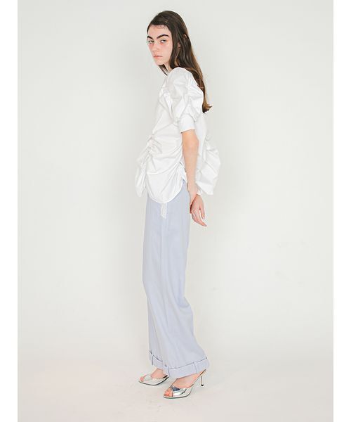 SORIN（ソリン　）の「Linen Blend Straight Pants/リネンブレンド ストレートパンツ（その他パンツ・レディース・サックスブルー/ダークネイビー/ベージュ・36/38）」の12枚目の写真