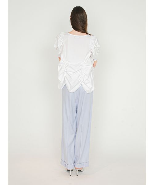SORIN（ソリン　）の「Linen Blend Straight Pants/リネンブレンド ストレートパンツ（その他パンツ・レディース・サックスブルー/ダークネイビー/ベージュ・36/38）」の13枚目の写真
