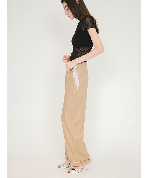 SORIN（ソリン　）の「Linen Blend Straight Pants/リネンブレンド ストレートパンツ（その他パンツ・レディース・サックスブルー/ダークネイビー/ベージュ・36/38）」の20枚目の写真