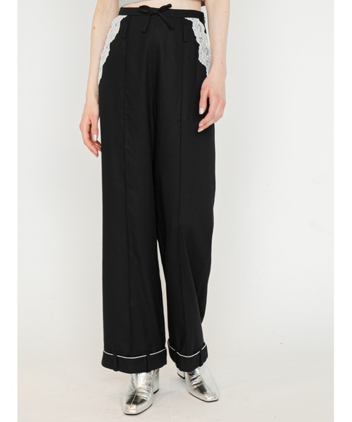 SORIN（ソリン　）の「Linen Blend Straight Pants/リネンブレンド ストレートパンツ（その他パンツ・レディース・サックスブルー/ダークネイビー/ベージュ・36/38）」の3枚目の写真