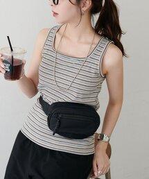【12色展開!/ WEB限定】カップ付スクエアタンクトップ