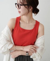 リエルリシェ　rielle riche サイドフォック　タンクトップ　赤　レッド タンクトップ（レッド/赤色系）ファッション通販 - ZOZOTOWN