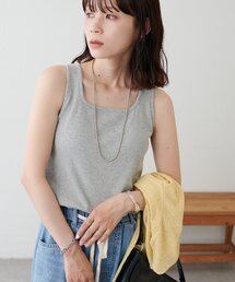 【12色展開!/ WEB限定】カップ付スクエアタンクトップ
