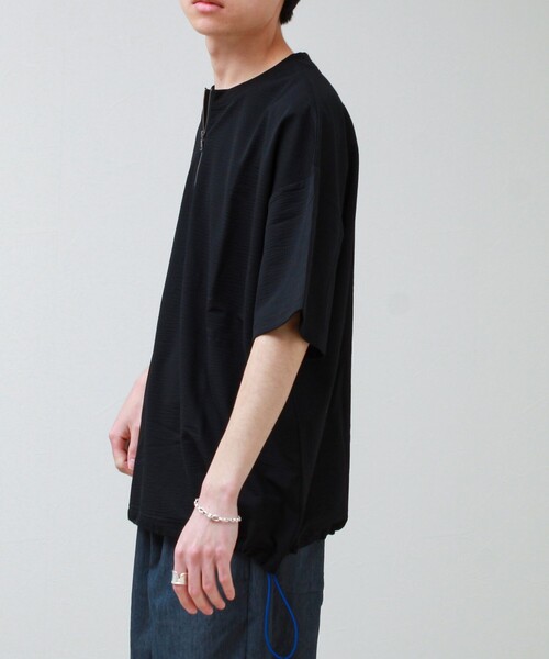 GLOSTER(グロスター)の「カットサッカー ハーフジップTシャツ(Tシャツ/カットソー・メンズ・グレー/ネイビー/ブラック・L/M/S)」の18枚目の写真