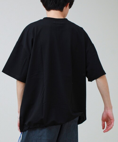 GLOSTER(グロスター)の「カットサッカー ハーフジップTシャツ(Tシャツ/カットソー・メンズ・グレー/ネイビー/ブラック・L/M/S)」の19枚目の写真