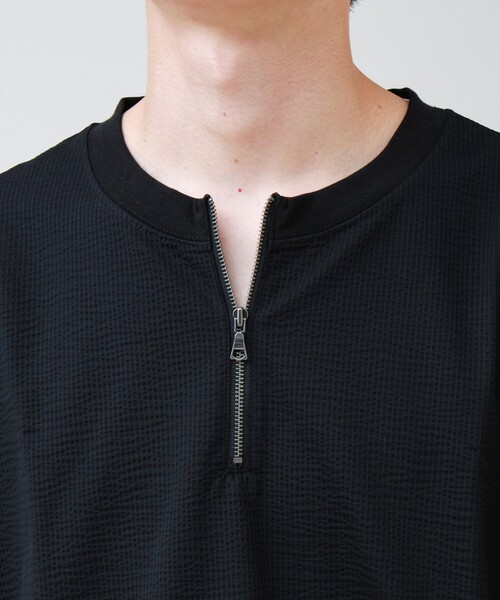 GLOSTER(グロスター)の「カットサッカー ハーフジップTシャツ(Tシャツ/カットソー・メンズ・グレー/ネイビー/ブラック・L/M/S)」の21枚目の写真