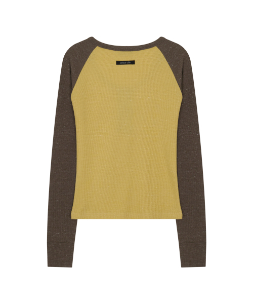 DRUNKTXT（ドランクテキスト）の「[Woman] Reglan Henly Neck Long Sleeve Brown（Tシャツ/カットソー・レディース・その他・FREE）」の3枚目の写真