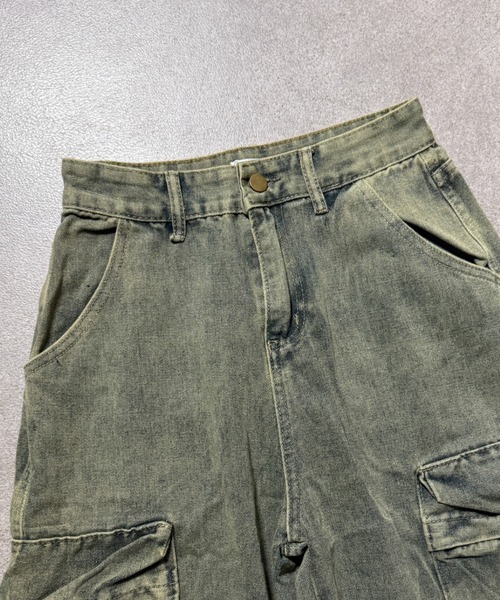 lilful（リルフル）の「【26年春夏新作】ウォッシュ加工 裾ジップアクセント デニムカーゴパンツ（デニムパンツ・レディース・ブルー・M）」の10枚目の写真