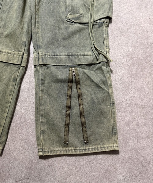 lilful（リルフル）の「【26年春夏新作】ウォッシュ加工 裾ジップアクセント デニムカーゴパンツ（デニムパンツ・レディース・ブルー・M）」の11枚目の写真