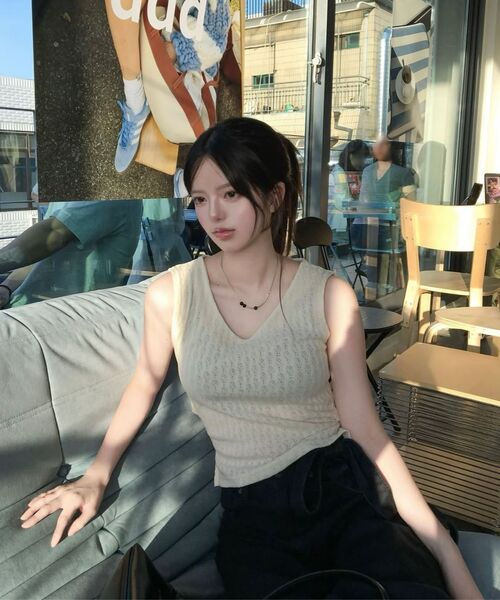 CATTLINE(カトリン)の「ホワイトリボンスリーブレスニットクリーム(ニット/セーター・レディース・クリーム・FREE)」の18枚目の写真