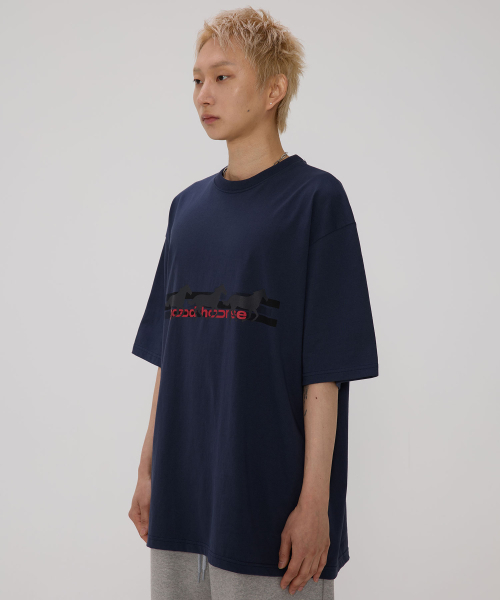 bounDary（バウンダリー）の「グッドホース オーバーサイズ 半袖Tシャツ [ネイビー]（Tシャツ/カットソー・レディース・その他・1/2）」の4枚目の写真