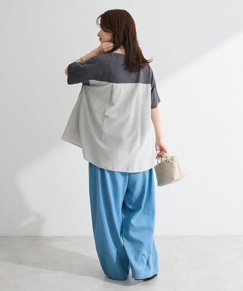 Green Parks(グリーンパークス)の「バックタックドッキングプルオーバー(Tシャツ/カットソー・レディース・ネイビー/ブラック/グレー/オフホワイト・FREE)」の7枚目の写真