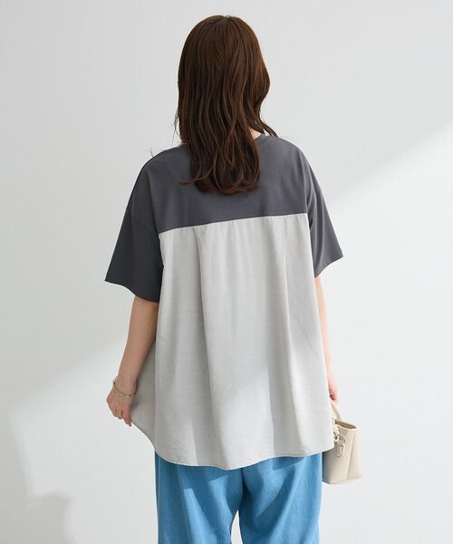 Green Parks(グリーンパークス)の「バックタックドッキングプルオーバー(Tシャツ/カットソー・レディース・ネイビー/ブラック/グレー/オフホワイト・FREE)」の11枚目の写真