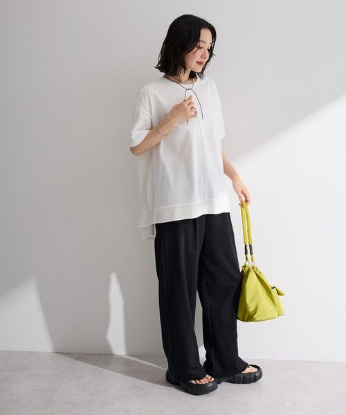 Green Parks(グリーンパークス)の「バックタックドッキングプルオーバー(Tシャツ/カットソー・レディース・ネイビー/ブラック/グレー/オフホワイト・FREE)」の22枚目の写真