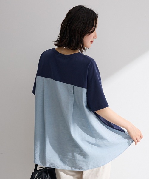Green Parks(グリーンパークス)の「バックタックドッキングプルオーバー(Tシャツ/カットソー・レディース・ネイビー/ブラック/グレー/オフホワイト・FREE)」の4枚目の写真
