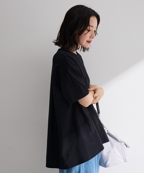 Green Parks(グリーンパークス)の「バックタックドッキングプルオーバー(Tシャツ/カットソー・レディース・ネイビー/ブラック/グレー/オフホワイト・FREE)」の3枚目の写真
