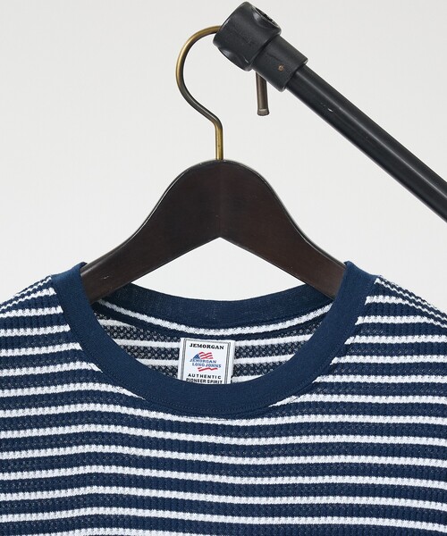 JEMORGAN(ジェーイーモーガン)の「【JEMORGAN/ジェーイーモーガン】ワッフルボーダーベスト/ユニセックス/JF703-22(Tシャツ/カットソー・メンズ・ネイビー/グレー系その他/アイボリー・L/M/XL)」の4枚目の写真