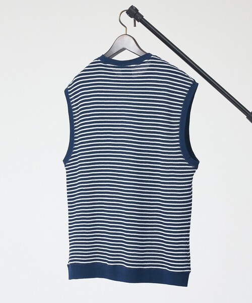JEMORGAN(ジェーイーモーガン)の「【JEMORGAN/ジェーイーモーガン】ワッフルボーダーベスト/ユニセックス/JF703-22(Tシャツ/カットソー・メンズ・ネイビー/グレー系その他/アイボリー・L/M/XL)」の8枚目の写真
