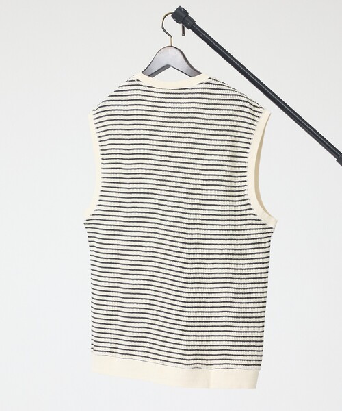 JEMORGAN(ジェーイーモーガン)の「【JEMORGAN/ジェーイーモーガン】ワッフルボーダーベスト/ユニセックス/JF703-22(Tシャツ/カットソー・メンズ・ネイビー/グレー系その他/アイボリー・L/M/XL)」の9枚目の写真