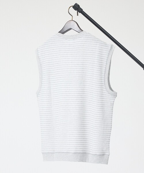 JEMORGAN(ジェーイーモーガン)の「【JEMORGAN/ジェーイーモーガン】ワッフルボーダーベスト/ユニセックス/JF703-22(Tシャツ/カットソー・メンズ・ネイビー/グレー系その他/アイボリー・L/M/XL)」の11枚目の写真