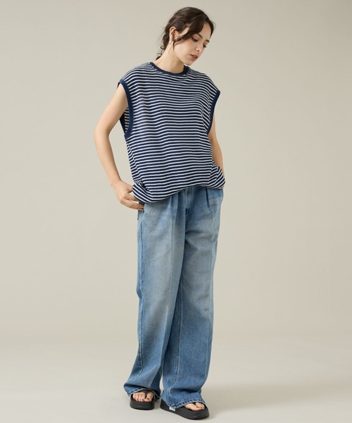 JEMORGAN(ジェーイーモーガン)の「【JEMORGAN/ジェーイーモーガン】ワッフルボーダーベスト/ユニセックス/JF703-22(Tシャツ/カットソー・メンズ・ネイビー/グレー系その他/アイボリー・L/M/XL)」の13枚目の写真