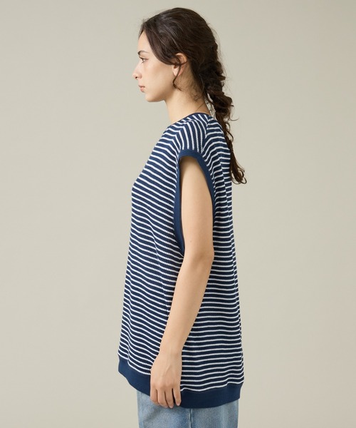 JEMORGAN(ジェーイーモーガン)の「【JEMORGAN/ジェーイーモーガン】ワッフルボーダーベスト/ユニセックス/JF703-22(Tシャツ/カットソー・メンズ・ネイビー/グレー系その他/アイボリー・L/M/XL)」の17枚目の写真