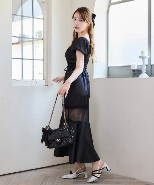 one after another NICE CLAUP(ワンアフターアナザーナイスクラップ)の「【Lace Collection】サイドカットレースワンピース(ワンピース・レディース・ブラック/ブラック系その他/ホワイト系その他/ピンク・FREE)」の21枚目の写真