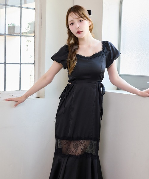 one after another NICE CLAUP(ワンアフターアナザーナイスクラップ)の「【Lace Collection】サイドカットレースワンピース(ワンピース・レディース・ブラック/ブラック系その他/ホワイト系その他/ピンク・FREE)」の12枚目の写真