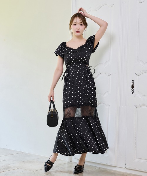 one after another NICE CLAUP(ワンアフターアナザーナイスクラップ)の「【Lace Collection】サイドカットレースワンピース(ワンピース・レディース・ブラック/ブラック系その他/ホワイト系その他/ピンク・FREE)」の11枚目の写真