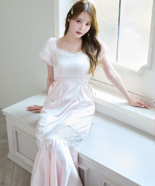 one after another NICE CLAUP(ワンアフターアナザーナイスクラップ)の「【Lace Collection】サイドカットレースワンピース(ワンピース・レディース・ブラック/ブラック系その他/ホワイト系その他/ピンク・FREE)」の7枚目の写真