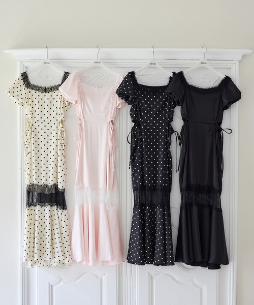 one after another NICE CLAUP(ワンアフターアナザーナイスクラップ)の「【Lace Collection】サイドカットレースワンピース(ワンピース・レディース・ブラック/ブラック系その他/ホワイト系その他/ピンク・FREE)」の17枚目の写真